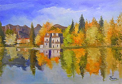 Jean Marie Ferrer artiste peintre reproduction sur photo