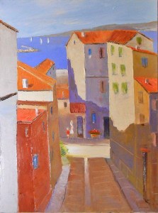 Artiste peintre de Provence, vente de tableaux. VILLEFRANCHE SUR MER
