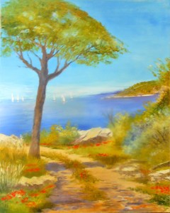 Jean Marie Ferrer artiste peintre de Provence, vente en ligne de tableaux à l'huile au couteau sur toile au couleurs de la Provence. Rivage méditerranéen.