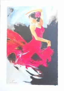 Jean Marie Ferrer artiste peintre de Provence, vente en ligne de tableaux à l'huile au couteau sur toile au couleurs de la Provence.Flamenco.