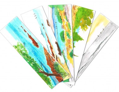 Artiste peintre de Provence, vente de marques pages. Marine